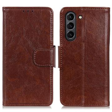 Samsung Galaxy S21 FE 5G Elegant Serie Wallet Schutzhülle - Braun