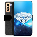 Samsung Galaxy S21+ 5G Premium Schutzhülle mit Geldbörse - Diamant