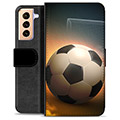 Samsung Galaxy S21+ 5G Premium Schutzhülle mit Geldbörse - Fußball