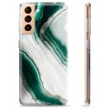 Samsung Galaxy S21+ 5G TPU Hülle - Smaragd Marmor