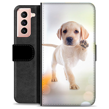 Samsung Galaxy S21 5G Premium Schutzhülle mit Geldbörse - Hund