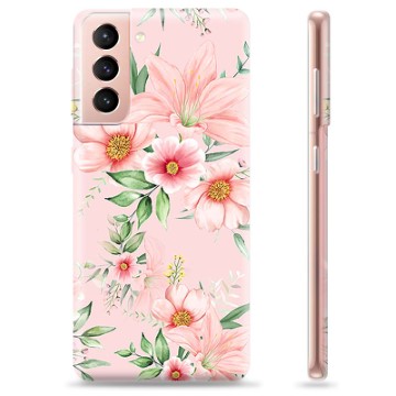 Samsung Galaxy S21 5G TPU Hülle - Aquarell Blumen