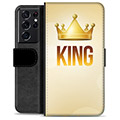 Samsung Galaxy S21 Ultra 5G Premium Schutzhülle mit Geldbörse - König