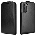 Samsung Galaxy S21 5G Vertikale Flip Case mit Kartensteckplatz - Schwarz