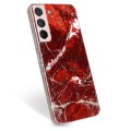 Samsung Galaxy S22 5G TPU Hülle - Roter Marmor