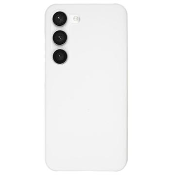 Samsung Galaxy S23 5G Gummierte Kunststoff Hülle - Weiß
