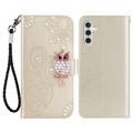 Samsung Galaxy S23 FE Eule Strass Wallet Case