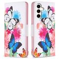 Samsung Galaxy S23 FE Wonder Serie Wallet Hülle - Schmetterlinge
