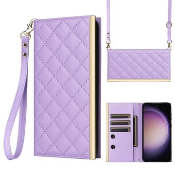 Samsung Galaxy S23 Luxus Gesteppte Wallet Hülle