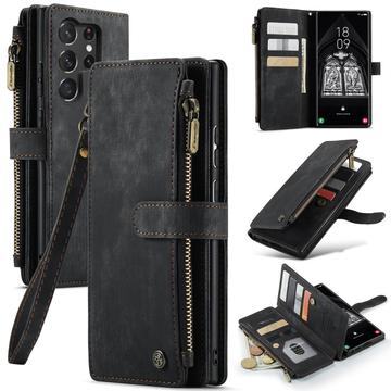 Samsung Galaxy S23 Ultra 5G Caseme 2-in-1 Multifunktions Wallet Hülle - Schwarz