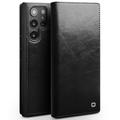 Samsung Galaxy S23 Ultra 5G Qialino Classic Lederhülle mit Geldbörse - Schwarz