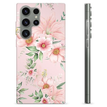 Samsung Galaxy S23 Ultra 5G TPU Hülle - Aquarell Blumen