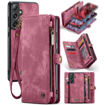 Samsung Galaxy S24 Caseme 008 2-in-1 Multifunktions Wallet Hülle - Rot