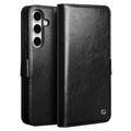 Samsung Galaxy S24 FE Qialino Classic Lederhülle mit Geldbörse - Schwarz
