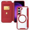 Samsung Galaxy S24 Flip Case mit Kartenfach - MagSafe-kompatibel - Rot