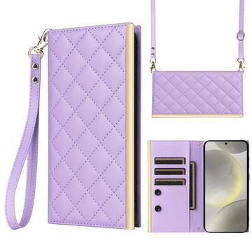 Samsung Galaxy S24 Luxus Gesteppte Wallet Hülle