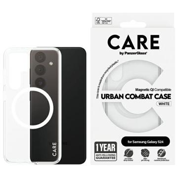 Samsung Galaxy S24 PanzerGlass Care Transparent Urban Combat Hülle  - MagSafe-kompatibel - Weiß