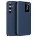 Samsung Galaxy S24 Smart Clear View Flip Hülle mit Kartenschlitz - Saphir