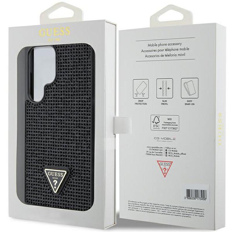 Samsung Galaxy S24 Ultra Guess Rhinestones Triangle Metal Logo Case