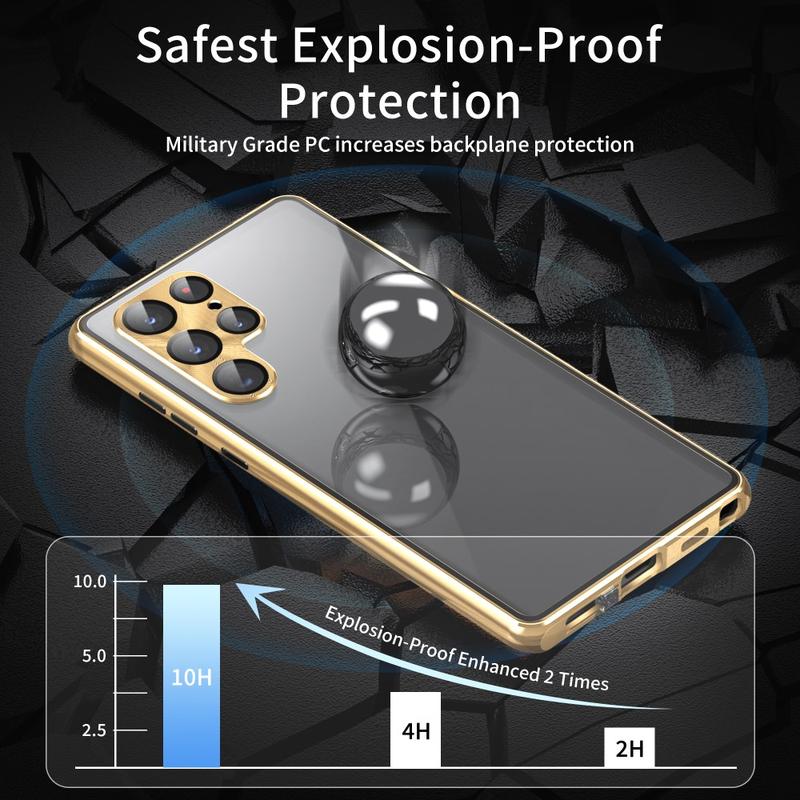 Samsung Galaxy S24 Ultra Magnetisches Cover mit Panzerglas - 9H - Privat