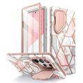 Samsung Galaxy S24 Ultra Supcase Cosmo Mag Hybrid Fall - Rosa Marmor