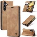 Samsung Galaxy S25 Caseme 013 Serie Schutzhülle mit Geldbörse - Braun