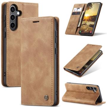 Samsung Galaxy S25 Caseme 013 Serie Schutzhülle mit Geldbörse - Braun