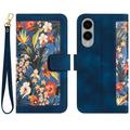 Samsung Galaxy S25 Edge Brieftaschen-Hülle mit Blumenmuster mit Kartenfächern