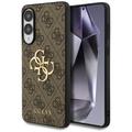 Samsung Galaxy S25 Edge Guess 4G Big Metal Logo Hybrid Hülle - Braun