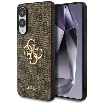 Samsung Galaxy S25 Edge Guess 4G Big Metal Logo Hybrid Hülle - Braun
