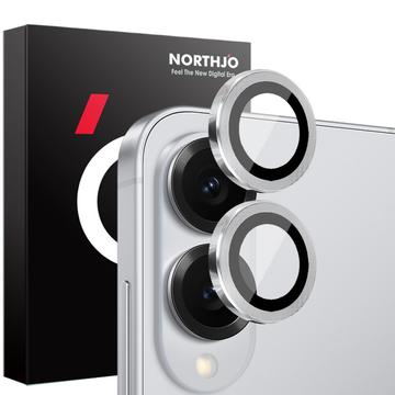 Samsung Galaxy S25 Edge Northjo Kamera-Objektiv-Schutz-Set - Silber