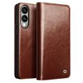 Samsung Galaxy S25 Edge Qialino Classic Lederhülle mit Geldbörse - Dunkelbraun