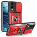 Samsung Galaxy S25 Edge Drehring-Hybrid Hülle mit Kameraschutz - Rot