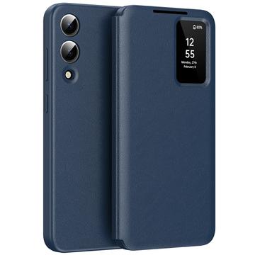 Samsung Galaxy S25 Edge Smart Clear View Flip Hülle mit Kartenschlitz - Saphir
