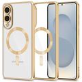 Samsung Galaxy S25 Edge Tech-Protect MagFlex Hülle - MagSafe-kompatibel - Klar / Gold