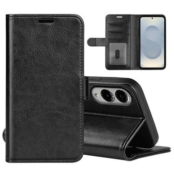 Samsung Galaxy S25 Edge Wallet Schutzhülle mit Magnetverschluss - Schwarz