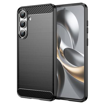 Samsung Galaxy S25 FE Gebürstete TPU Hülle - Karbonfaser