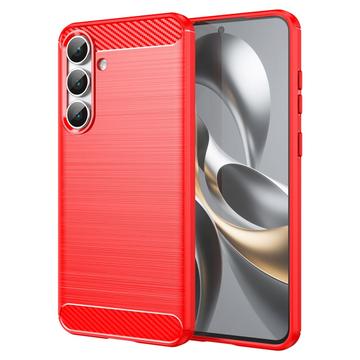 Samsung Galaxy S25 FE Gebürstete TPU Hülle - Karbonfaser