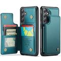 Samsung Galaxy S25 FE Caseme C22 Hülle RFID Kartenetui - Grün