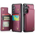 Samsung Galaxy S25 FE Caseme C22 Hülle RFID Kartenetui - Rot