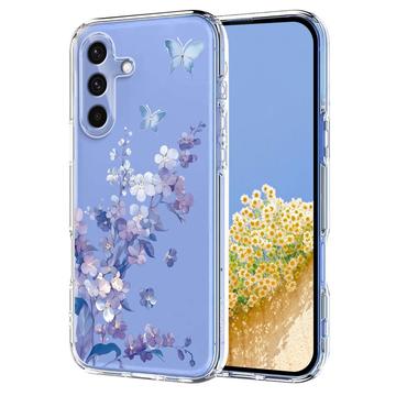 Samsung Galaxy S25 FE TPU-Hülle mit Blumenmuster - Glyzinie