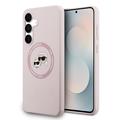 Samsung Galaxy S25 FE Karl Lagerfeld Double Heads MagSafe Flüssiges Silikongehülle - rosa