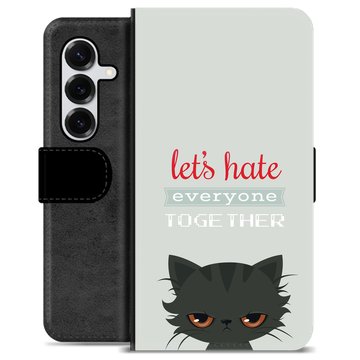 Samsung Galaxy S25+ Premium Schutzhülle mit Geldbörse - Böse Katze