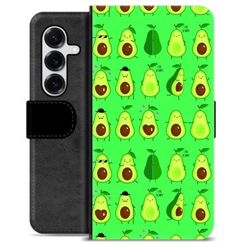 Samsung Galaxy S25+ Premium Schutzhülle mit Geldbörse - Avocado Muster