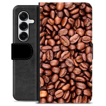 Samsung Galaxy S25+ Premium Schutzhülle mit Geldbörse - Kaffeebohnen