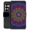 Samsung Galaxy S25+ Premium Schutzhülle mit Geldbörse - Buntes Mandala