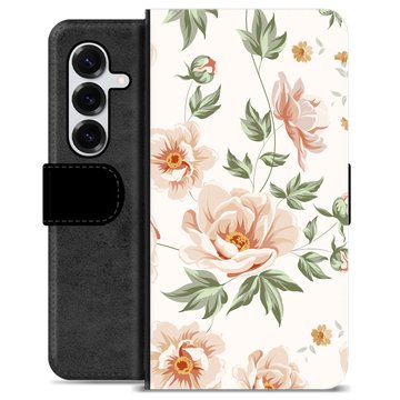 Samsung Galaxy S25+ Premium Schutzhülle mit Geldbörse - Blumen