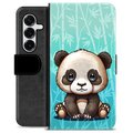 Samsung Galaxy S25+ Premium Schutzhülle mit Geldbörse - Panda