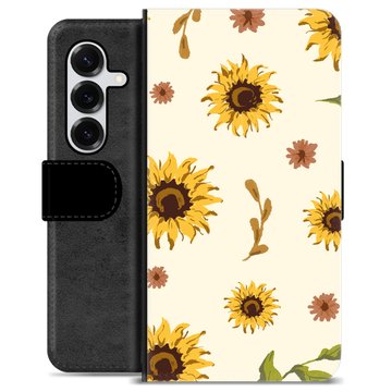 Samsung Galaxy S25+ Premium Schutzhülle mit Geldbörse - Sonnenblume