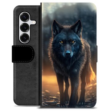 Samsung Galaxy S25+ Premium Schutzhülle mit Geldbörse - Wolf